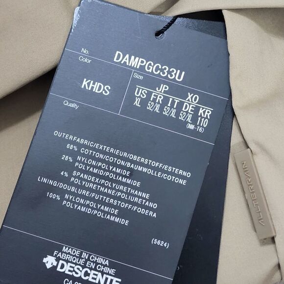 Descente XL Sun Shield Hard Shell Bal Collar Coat - Desert Khaki - Picture 12 of 14